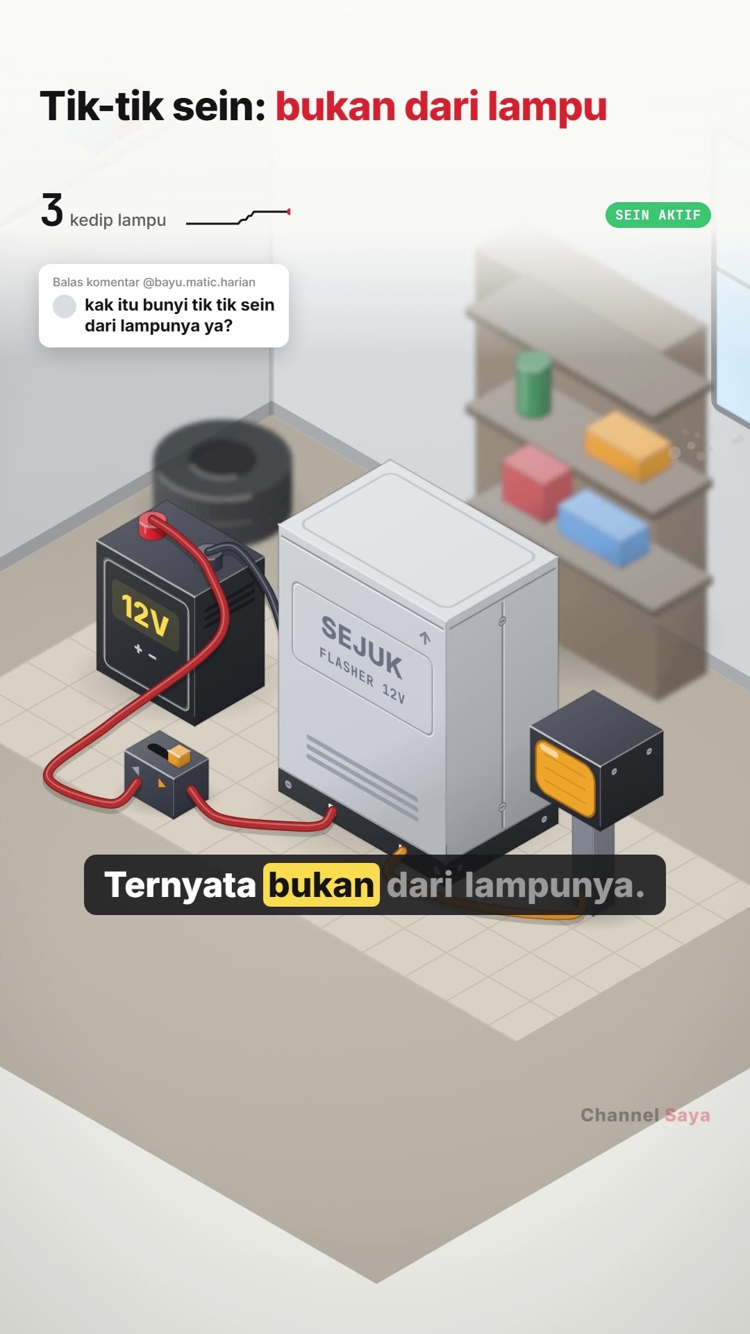 Contoh tampilan video dengan watermark merek
